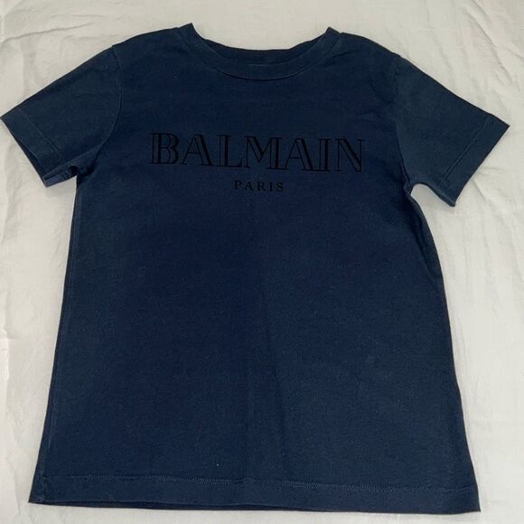 BOYS BALMAIN NAVY SHIRT 6A - Picture 1 of 7